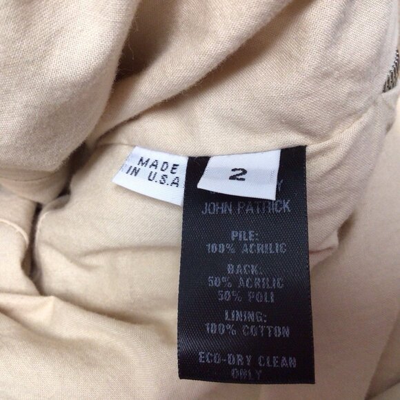 ORGANIC by John Patrick Women's Size 2 Jacket Fleece Pullover Ivory $398 Made US - Picture 6 of 9